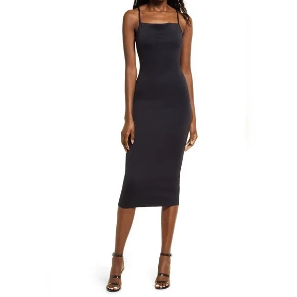 Spaghetti Scuba Midi DressGOOD AMERICAN size XL (4) - Picture 1 of 5